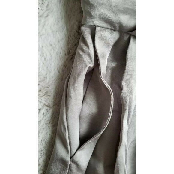 BCBG Generation Silver Metallic Gray Strapless Mini Dress Size 4 - Picture 4 of 10